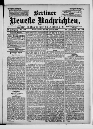 Berliner neueste Nachrichten vom 24.01.1896