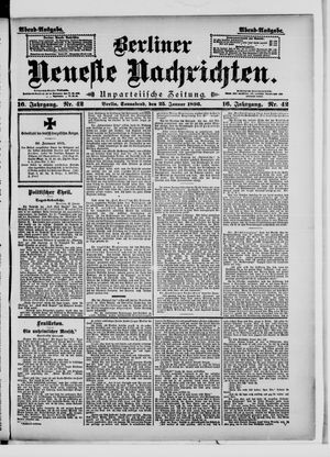 Berliner neueste Nachrichten vom 25.01.1896