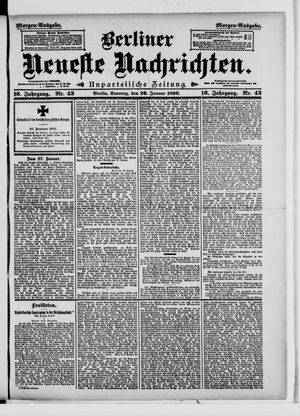 Berliner neueste Nachrichten vom 26.01.1896
