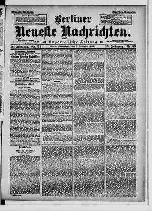 Berliner Neueste Nachrichten on Feb 1, 1896
