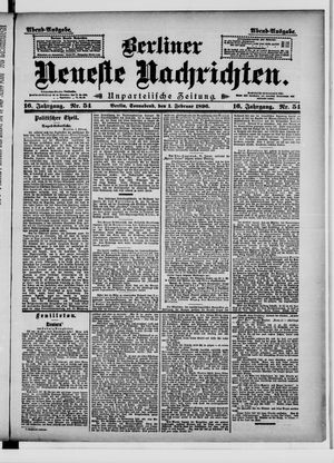 Berliner neueste Nachrichten on Feb 1, 1896