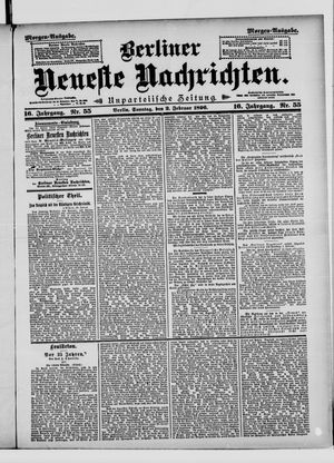 Berliner Neueste Nachrichten vom 02.02.1896