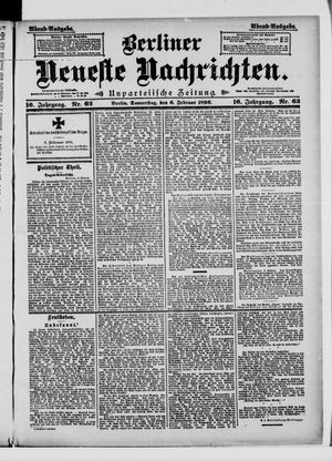 Berliner Neueste Nachrichten on Feb 6, 1896