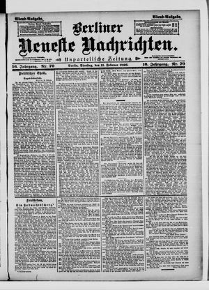 Berliner neueste Nachrichten vom 11.02.1896