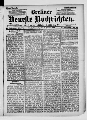 Berliner neueste Nachrichten vom 13.02.1896