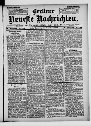 Berliner Neueste Nachrichten vom 27.02.1896