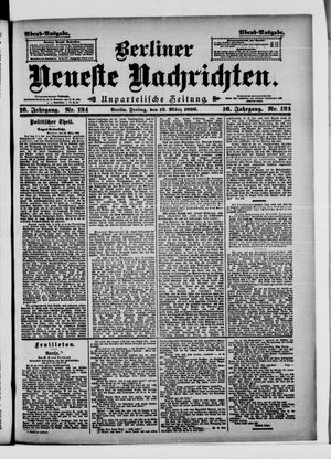 Berliner Neueste Nachrichten on Mar 13, 1896
