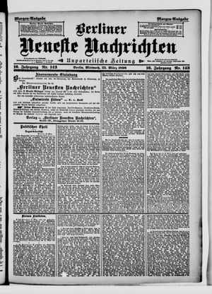 Berliner neueste Nachrichten on Mar 25, 1896