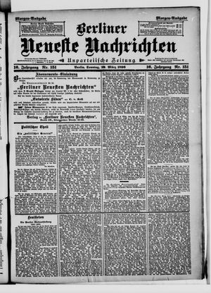 Berliner neueste Nachrichten on Mar 29, 1896
