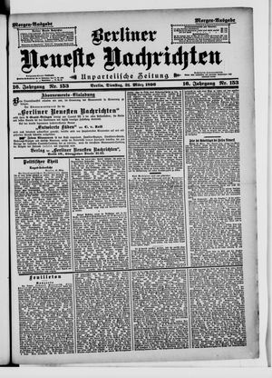 Berliner Neueste Nachrichten on Mar 31, 1896