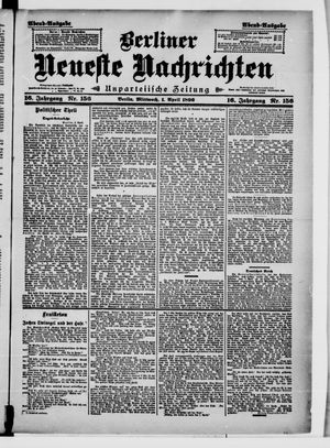 Berliner Neueste Nachrichten on Apr 1, 1896