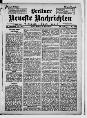 Berliner neueste Nachrichten vom 08.04.1896