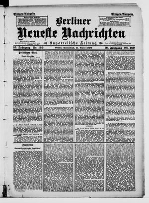 Berliner neueste Nachrichten on Apr 11, 1896