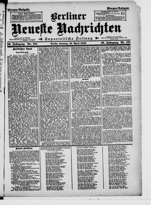 Berliner neueste Nachrichten on Apr 12, 1896