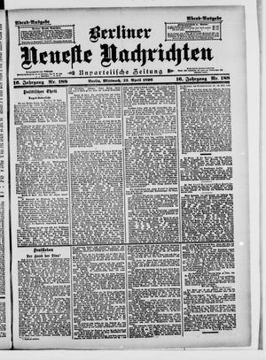 Berliner Neueste Nachrichten on Apr 22, 1896