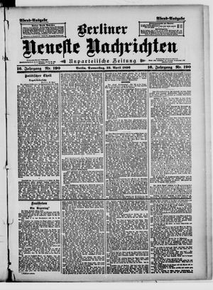 Berliner neueste Nachrichten vom 23.04.1896