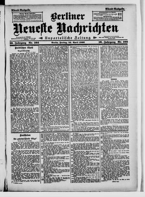 Berliner neueste Nachrichten vom 24.04.1896