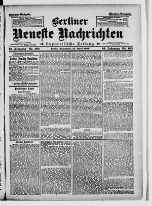 Berliner neueste Nachrichten vom 25.04.1896