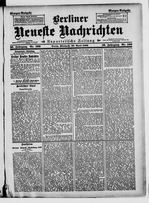 Berliner neueste Nachrichten vom 29.04.1896