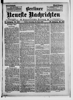 Berliner Neueste Nachrichten vom 30.04.1896