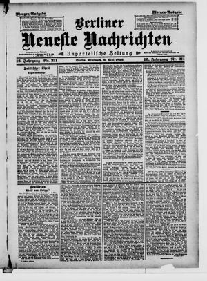 Berliner Neueste Nachrichten on May 6, 1896
