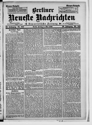 Berliner neueste Nachrichten on May 8, 1896