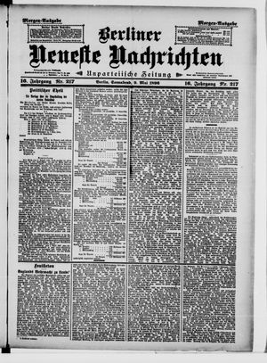 Berliner Neueste Nachrichten vom 09.05.1896