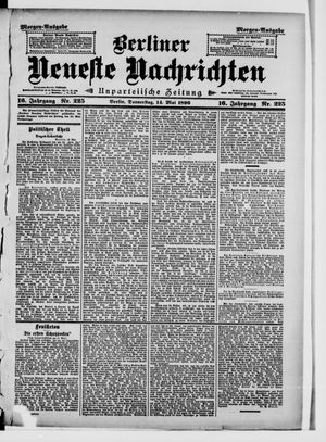 Berliner neueste Nachrichten on May 14, 1896