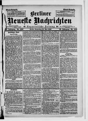 Berliner Neueste Nachrichten vom 21.05.1896