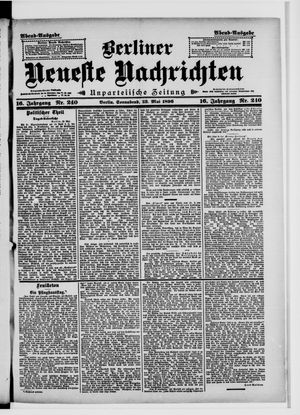 Berliner Neueste Nachrichten on May 23, 1896