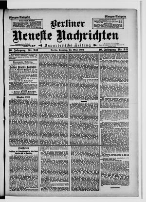 Berliner Neueste Nachrichten vom 24.05.1896