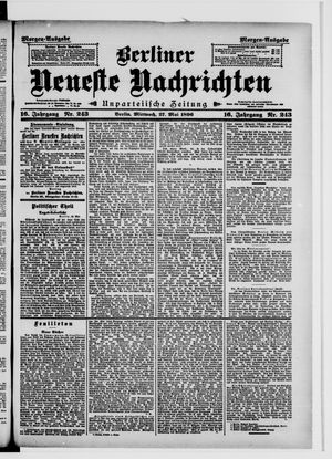 Berliner Neueste Nachrichten vom 27.05.1896