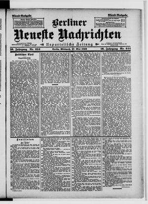 Berliner Neueste Nachrichten vom 27.05.1896