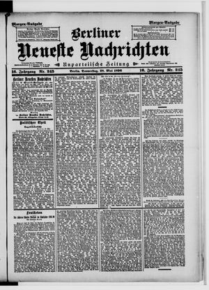 Berliner Neueste Nachrichten on May 28, 1896
