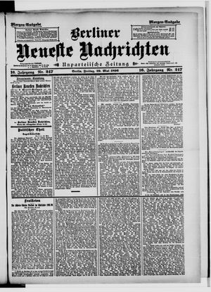 Berliner Neueste Nachrichten vom 29.05.1896