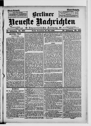Berliner Neueste Nachrichten on May 30, 1896