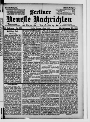 Berliner Neueste Nachrichten vom 01.06.1896