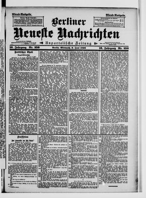 Berliner Neueste Nachrichten on Jun 3, 1896