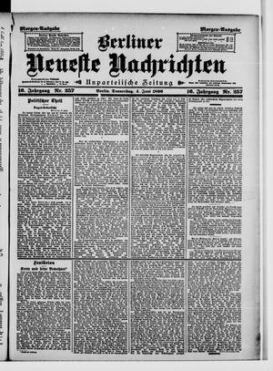 Berliner Neueste Nachrichten on Jun 4, 1896