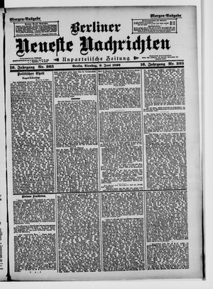 Berliner Neueste Nachrichten vom 09.06.1896