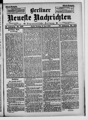 Berliner Neueste Nachrichten vom 09.06.1896