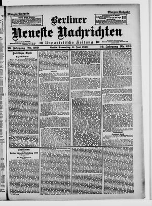 Berliner neueste Nachrichten vom 11.06.1896