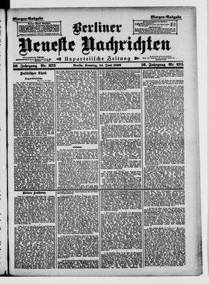 Berliner Neueste Nachrichten vom 14.06.1896