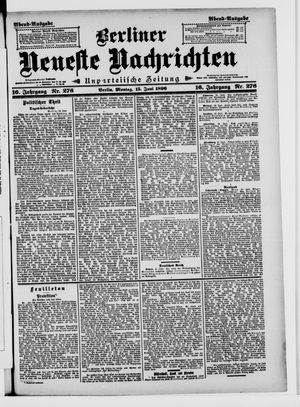 Berliner Neueste Nachrichten on Jun 15, 1896