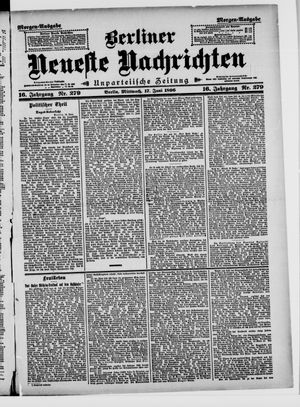 Berliner Neueste Nachrichten vom 17.06.1896