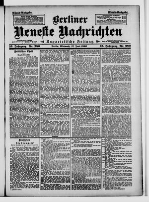 Berliner neueste Nachrichten vom 17.06.1896