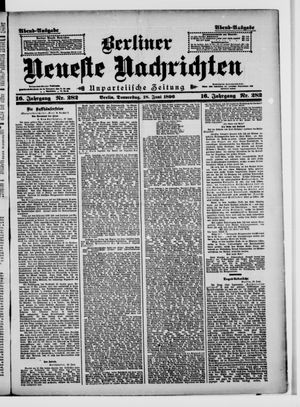Berliner Neueste Nachrichten on Jun 18, 1896