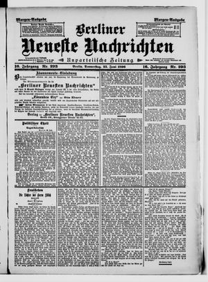 Berliner neueste Nachrichten on Jun 25, 1896
