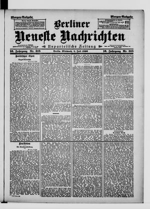 Berliner Neueste Nachrichten vom 08.07.1896