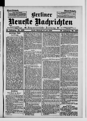 Berliner Neueste Nachrichten vom 15.07.1896